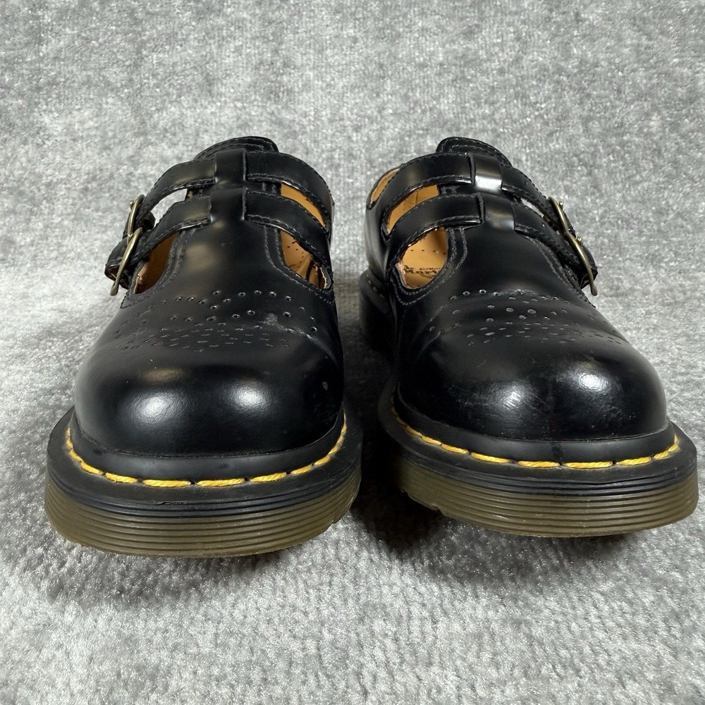 Dr Martens Shoes Women's 7 Black Double Buckle Smooth Leather Mary Jane 12916 - Picture 2 of 8